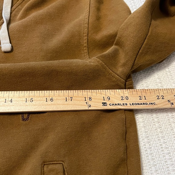 #3128. Kimes Ranch Brown Woman's Hoodie w/Button Detail & Kangaroo Pocket.  Lge - Picture 8 of 10